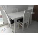 Salle a manger 4P structure bois Model H rayé Rectangulaire