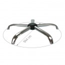 Pied de Chaise de bureau 5 branches, diamètre 64 cm en acier chromé