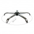 Pied de Chaise de bureau 5 branches, diamètre 64 cm en acier chromé
