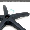 Pied de Chaise de bureau Nylon noir Diamètre 64 cm