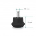 Lot de 5 pieds fixes pour chaise de bureau