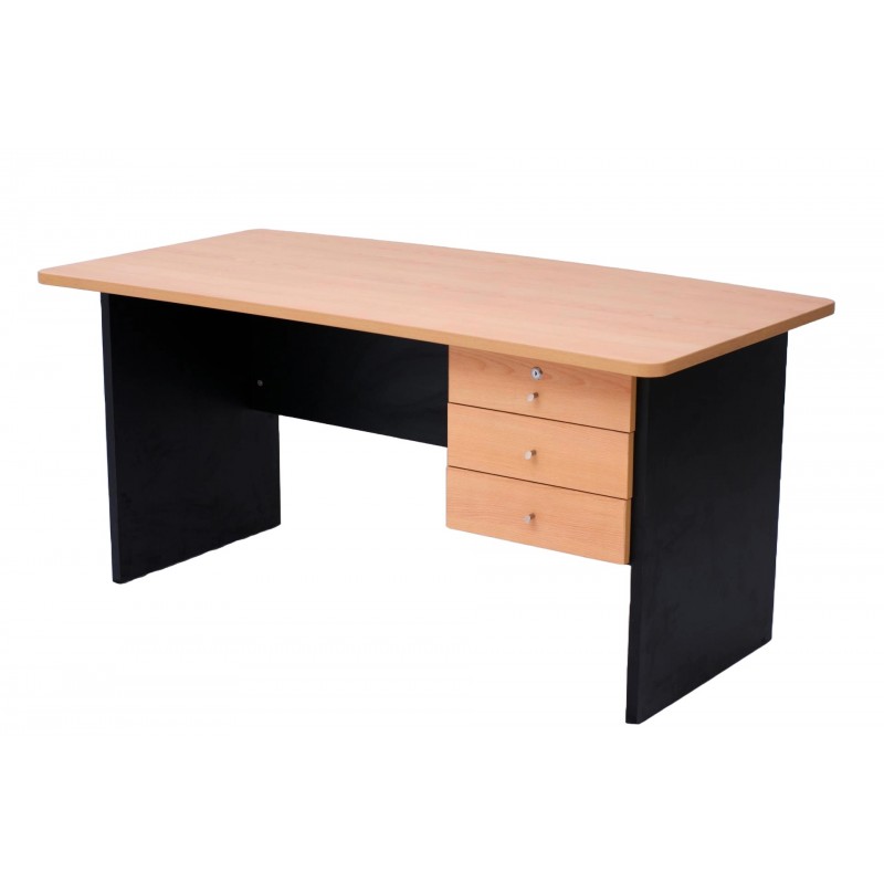 Bureau Standard stratifié 2 tiroirs