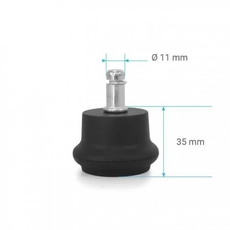 Lot de 5 pieds fixes pour chaise de bureau